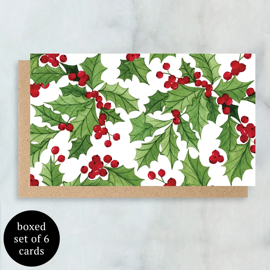 Holly Vines Mini Cards / Boxed Set of 6