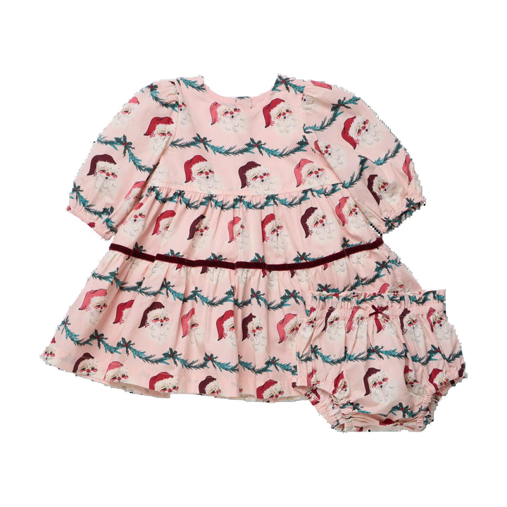 Maribelle Dress &amp; Bloomer Set - Santa Garland