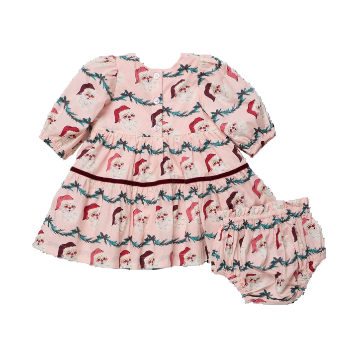 Maribelle Dress &amp; Bloomer Set - Santa Garland