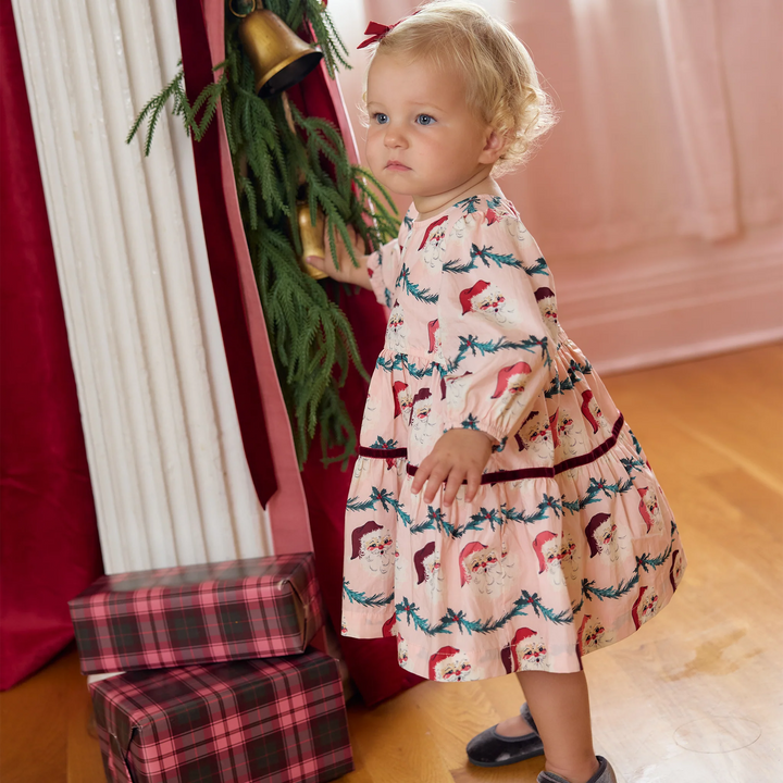 Maribelle Dress &amp; Bloomer Set - Santa Garland