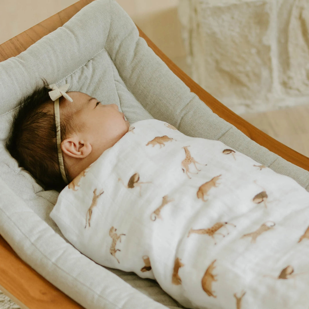 Organic Swaddle - Animal Crackers