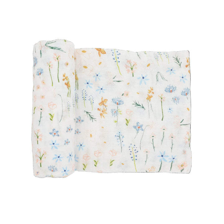 Cotton Muslin Swaddle Blanket - Pastel Petals