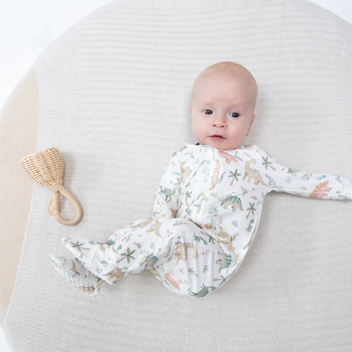 Sweet Baby Dinos 2 Way Zipper Footie