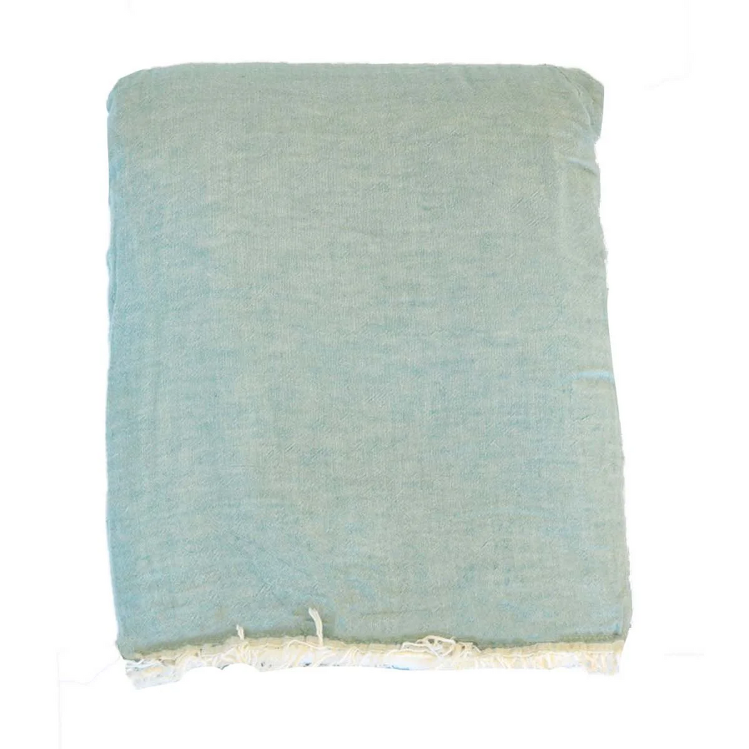 Solid Fleece Lined Throw - Teal
