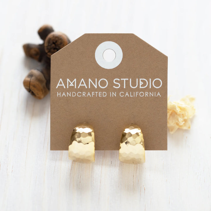 Amano Studio Vintage Hammered Hoops
