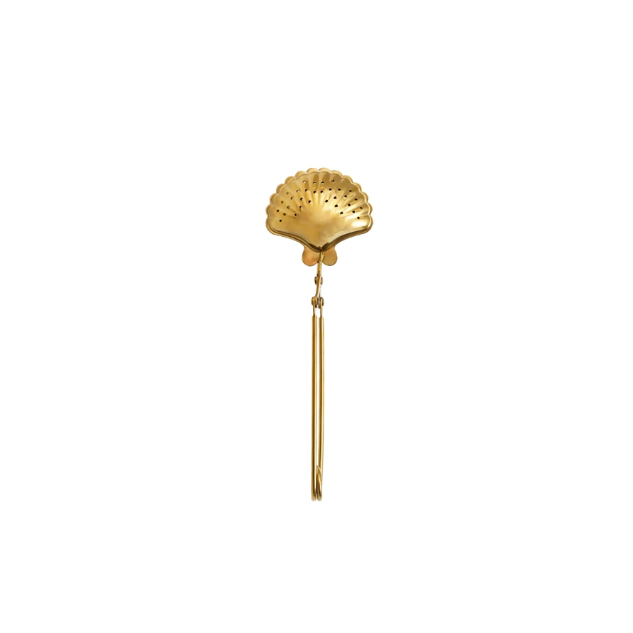Stainless Shell Shaped Tea Infuser Gold