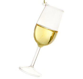 White Wine Glass Ornament