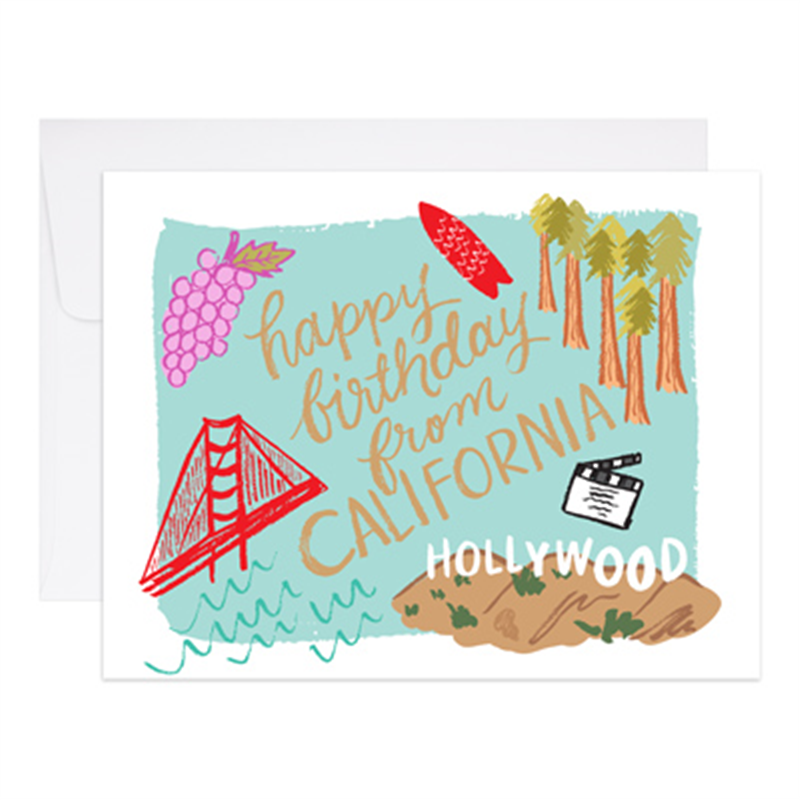 Birthday From California Card