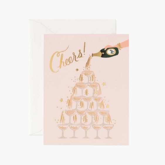 Champagne Tower Cheers Card