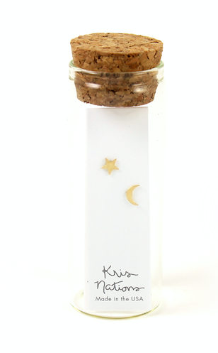 Kris Nations Moon + Star Stud Earrings