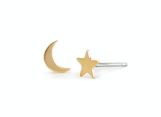 Kris Nations Moon + Star Stud Earrings