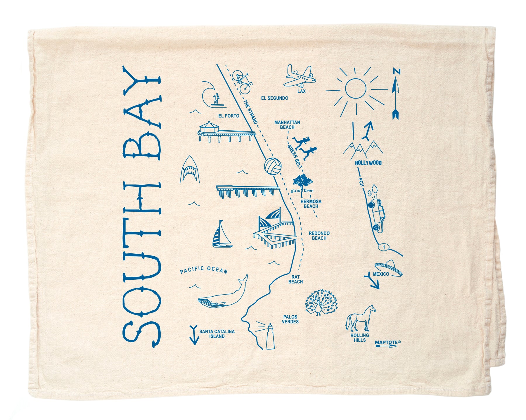 Gone coastal / (MS Natural) Kitchen Tea Towel