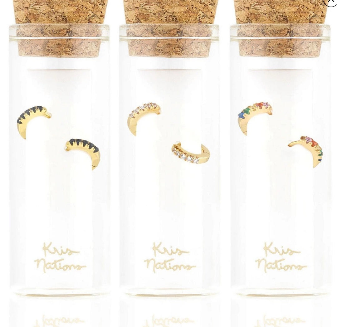 Kris Nations Rainbow Pave Huggies