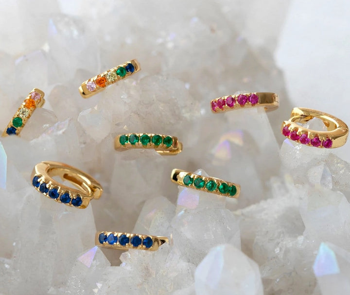 Kris Nations Rainbow Pave Huggies