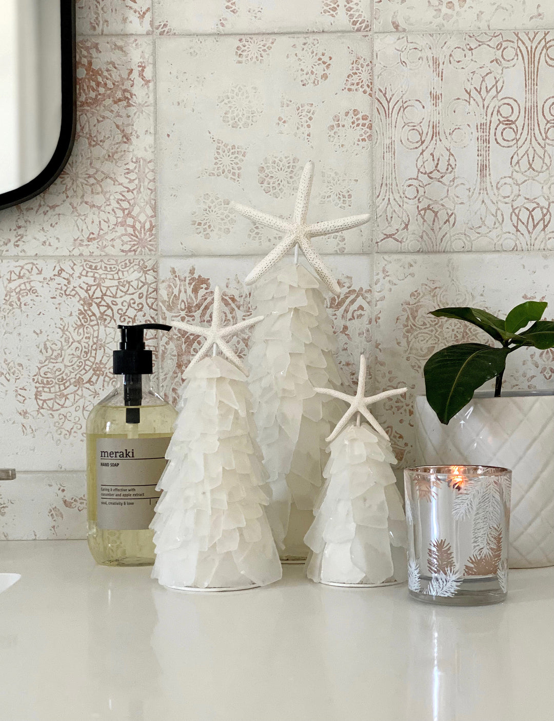 White Sea Glass Tree